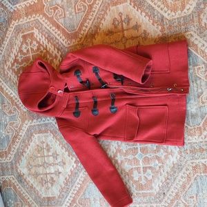 Girls gap red medium pea coat